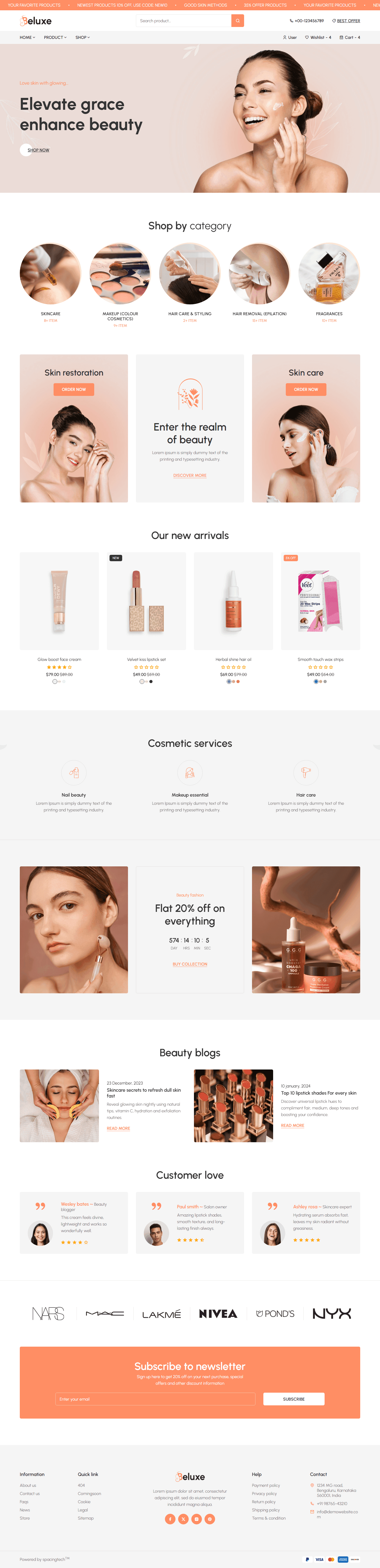 Beluxe Cosmetics Store — Classic screenshot 1