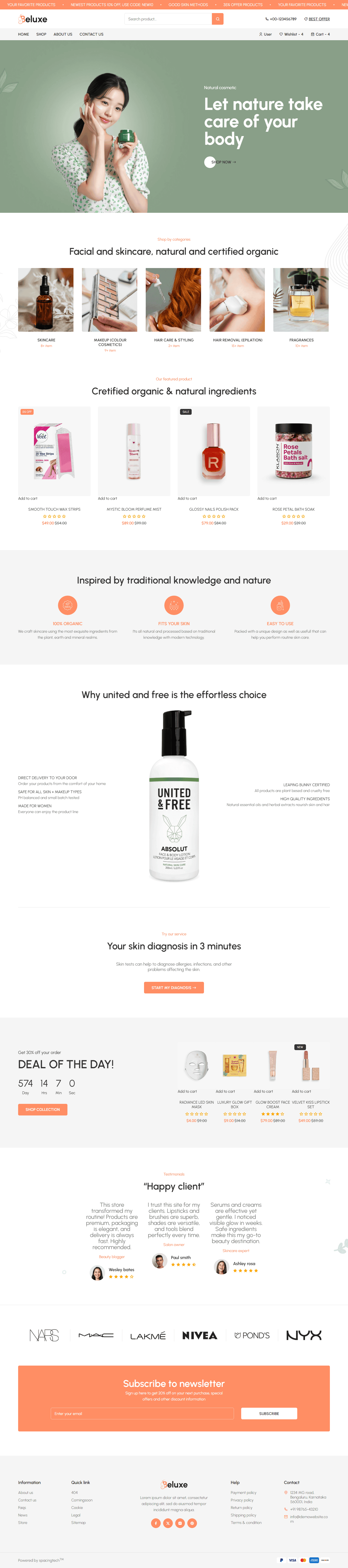 Beluxe Cosmetics Store — Modern screenshot 1
