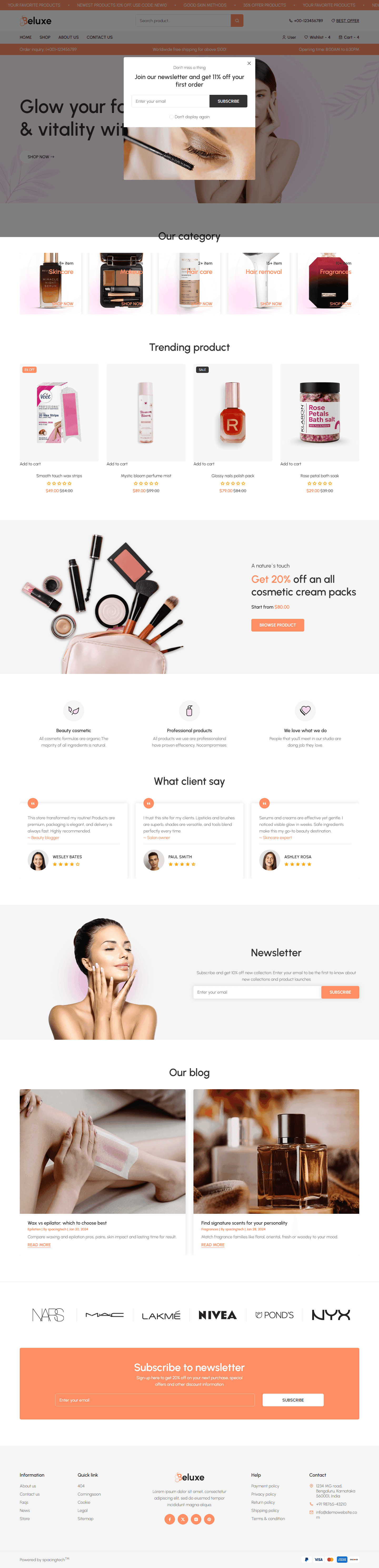 Beluxe Cosmetics Store — Minimal screenshot 1