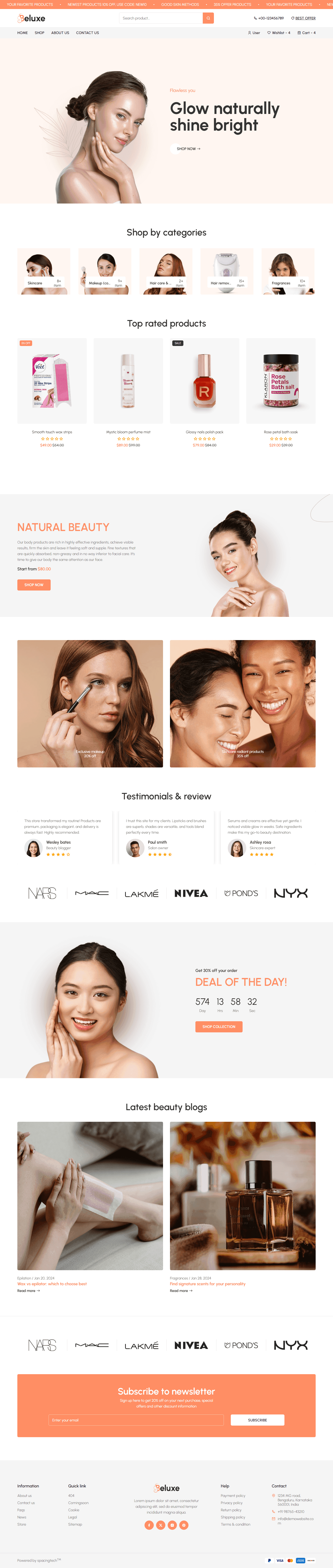 Beluxe Cosmetics Store — Bold screenshot 1